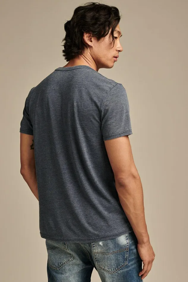 Lucky Brand Shirts and Tops Venice Burnout Crew Neck Tee American Navy 8211 Men
