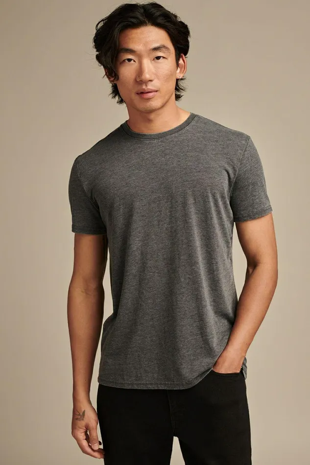 Lucky Brand Shirts and Tops Venice Burnout Crew Neck Tee Jet Black 8211 Men