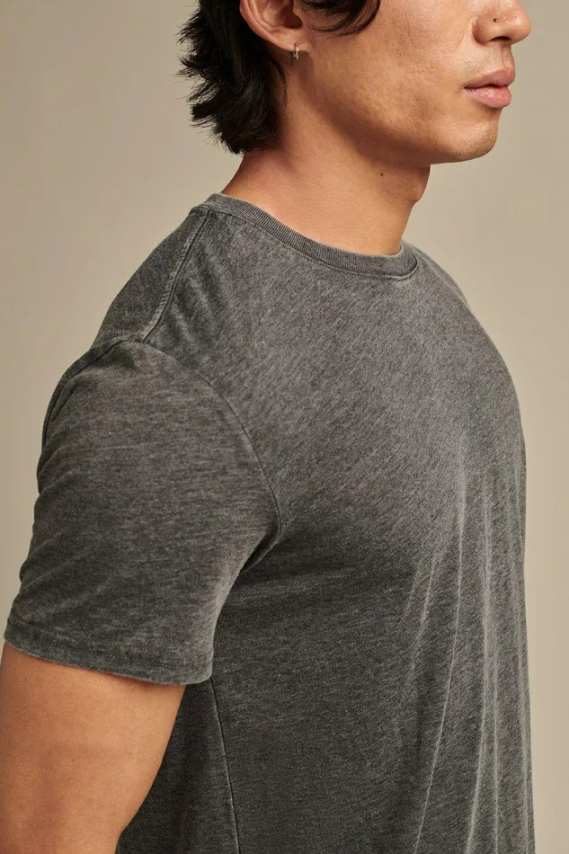 Lucky Brand Shirts and Tops Venice Burnout Crew Neck Tee Jet Black 8211 Men