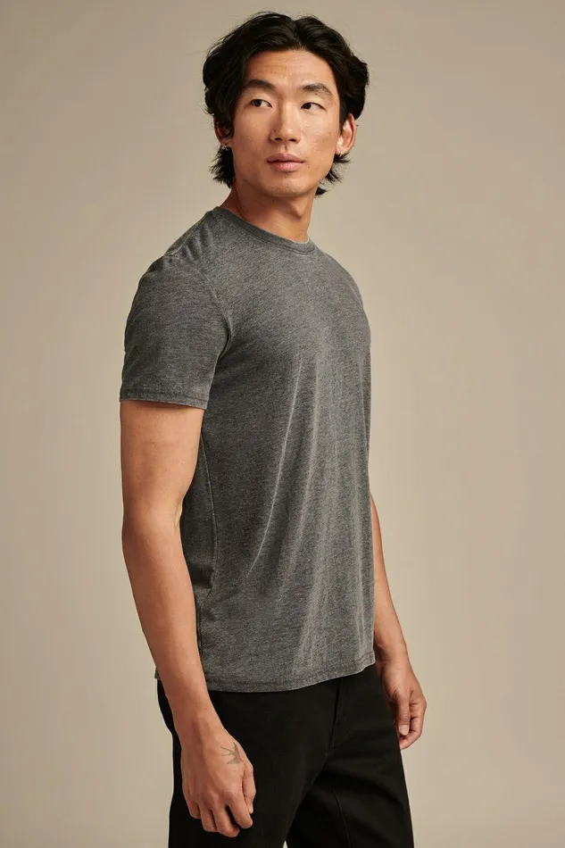 Lucky Brand Shirts and Tops Venice Burnout Crew Neck Tee Jet Black 8211 Men