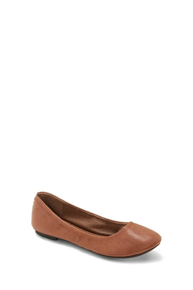 Lucky Brand Shoes Emmie Ballet Leather Flats Bourbon 8211 Women