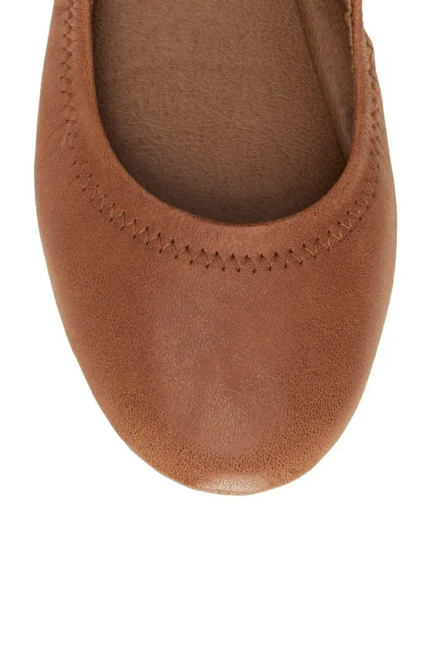 Lucky Brand Shoes Emmie Ballet Leather Flats Bourbon 8211 Women