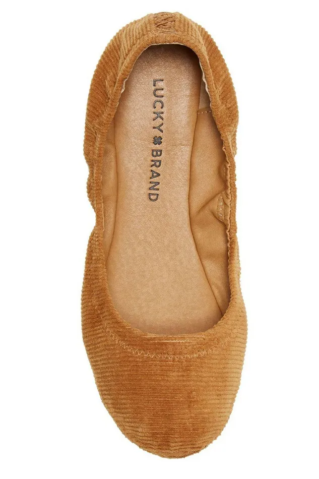 Lucky Brand Shoes Emmie Ballet Leather Flats Medium Brown 8211 Women