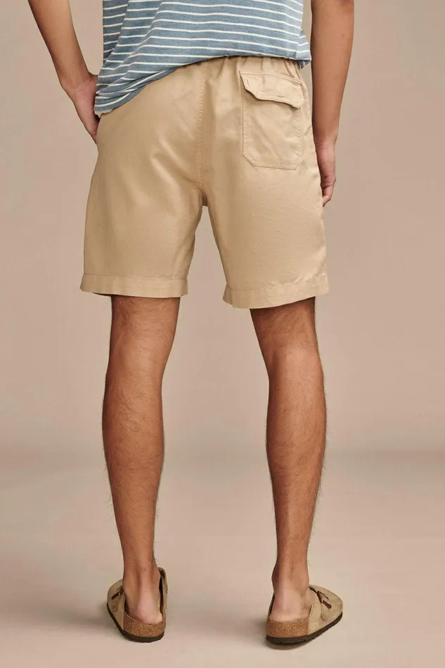 Lucky Brand Shorts 7034Pull Up Linen Short Aluminum 8211 Men