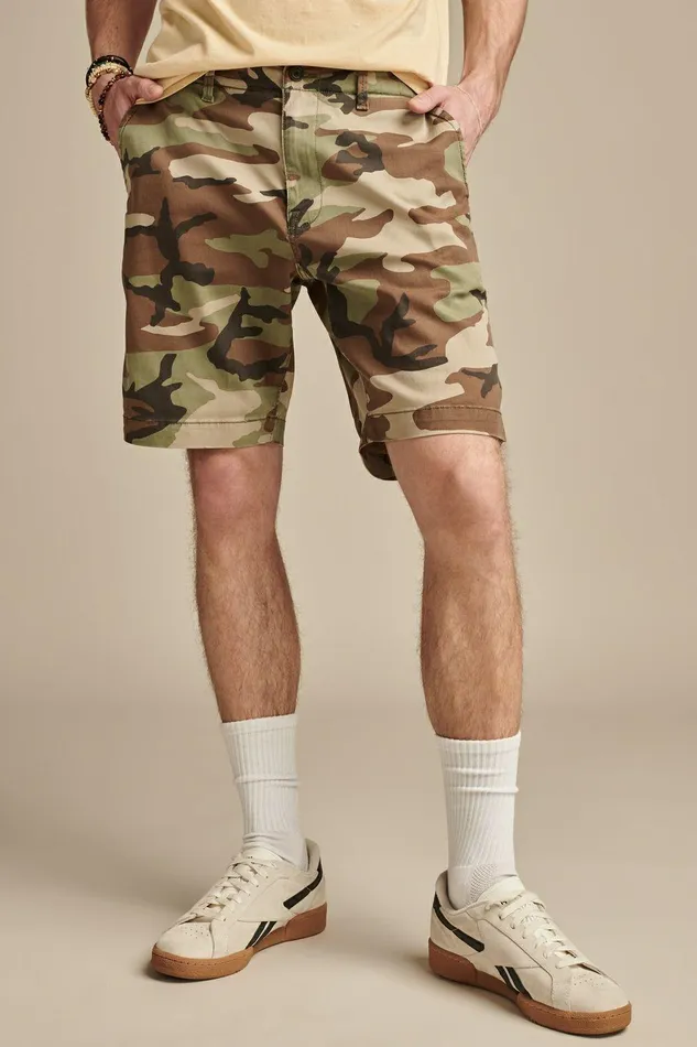Lucky Brand Shorts 9034 Stretch Twill Short Camo Multi 8211 Men