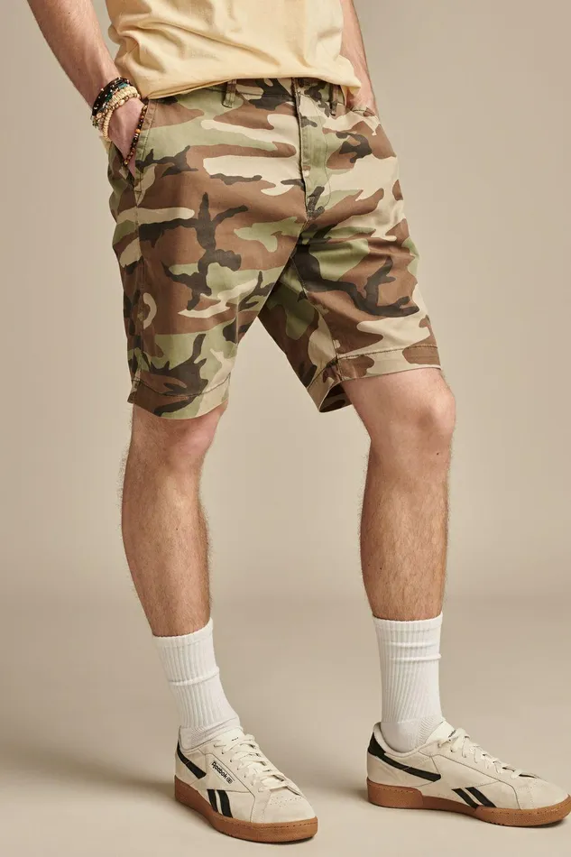 Lucky Brand Shorts 9034 Stretch Twill Short Camo Multi 8211 Men
