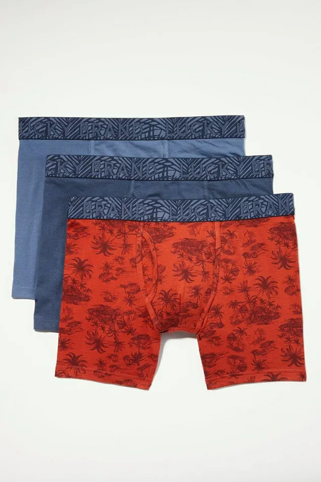 Lucky Brand Underwear and Sleepwear 3 Pack Stretch Boxer Briefs Multi 8211 Men