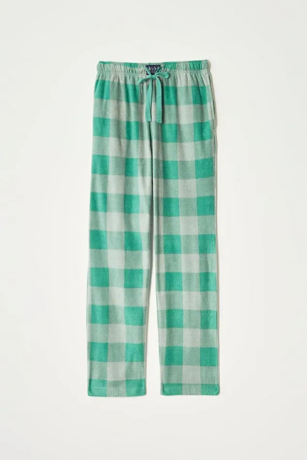 Lucky Brand Underwear and Sleepwear Plaid Fleece Sleep Pant Medium Green 8211 Men