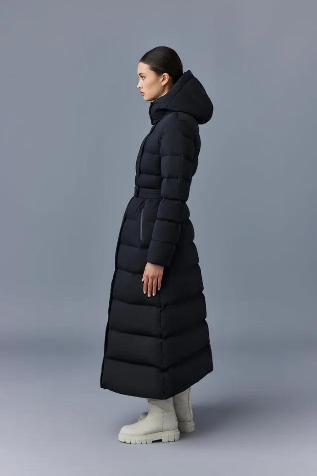 Mackage Downs and Jackets Women CalinaCity Stretch Light Down Maxi Coat Black