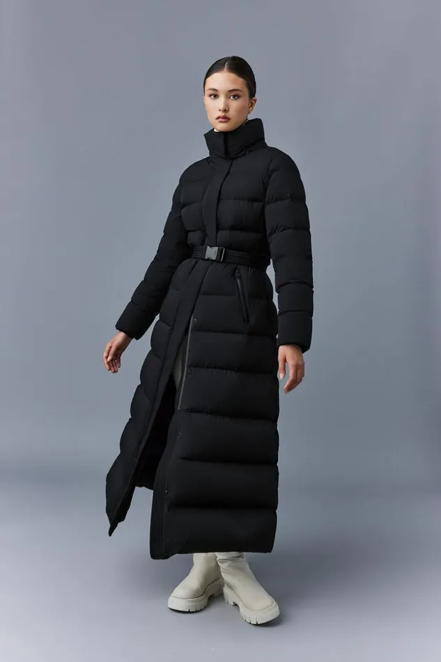 Mackage Downs and Jackets Women CalinaCity Stretch Light Down Maxi Coat Black