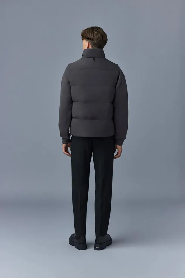 Mackage Downs and Parkas Men Joseph Nordic Tech Down Vest With Funnel Collar Carbon