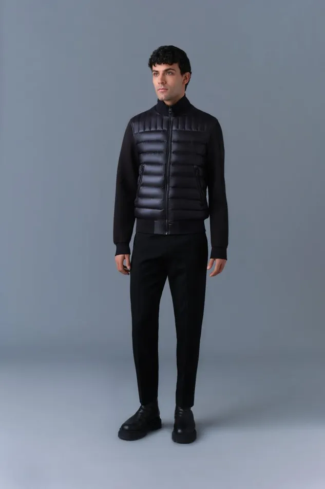 Mackage Hoodies and Tops Men CollinR Nano Down Mixed Media Bomber Jacket Black