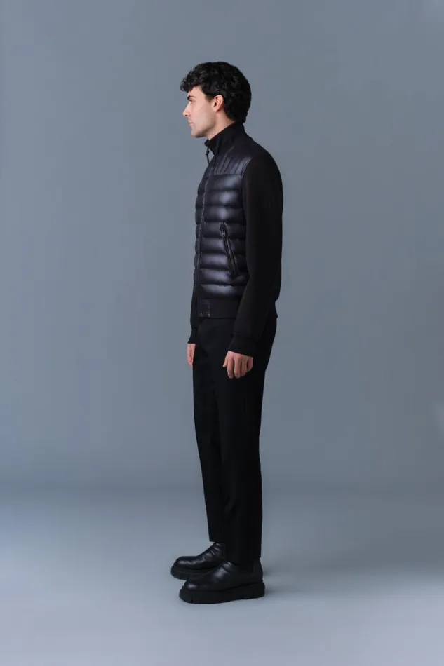 Mackage Hoodies and Tops Men CollinR Nano Down Mixed Media Bomber Jacket Black