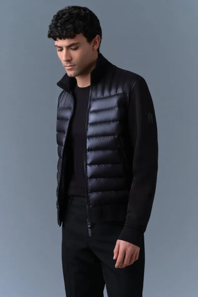 Mackage Hoodies and Tops Men CollinR Nano Down Mixed Media Bomber Jacket Black