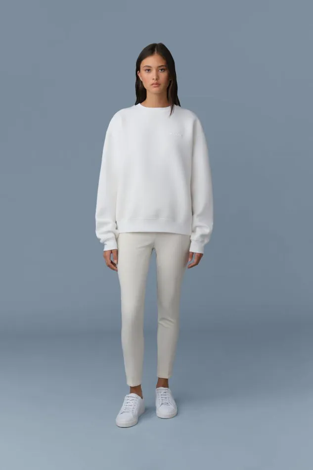 Mackage Hoodies and Tops Women Julian DoubleFace Jersey Sweatshirt White