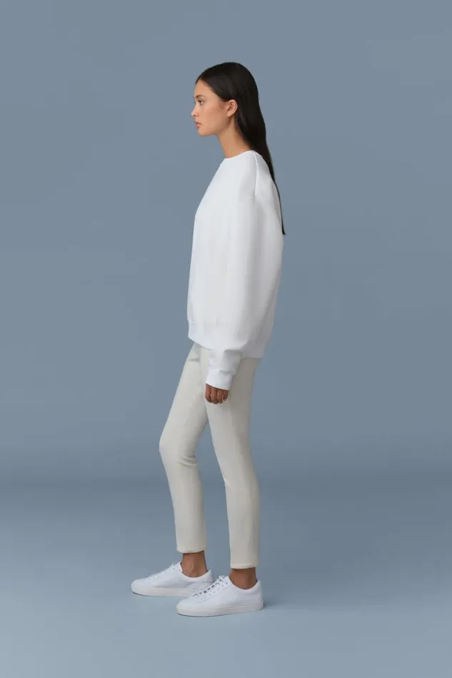 Mackage Hoodies and Tops Women Julian DoubleFace Jersey Sweatshirt White
