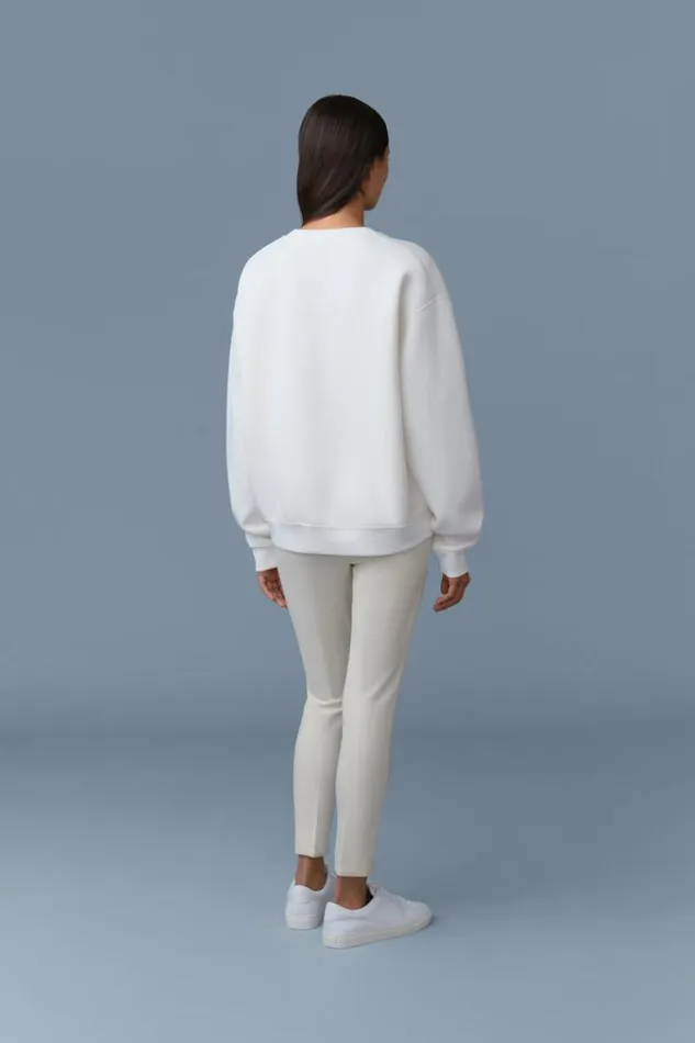 Mackage Hoodies and Tops Women Julian DoubleFace Jersey Sweatshirt White