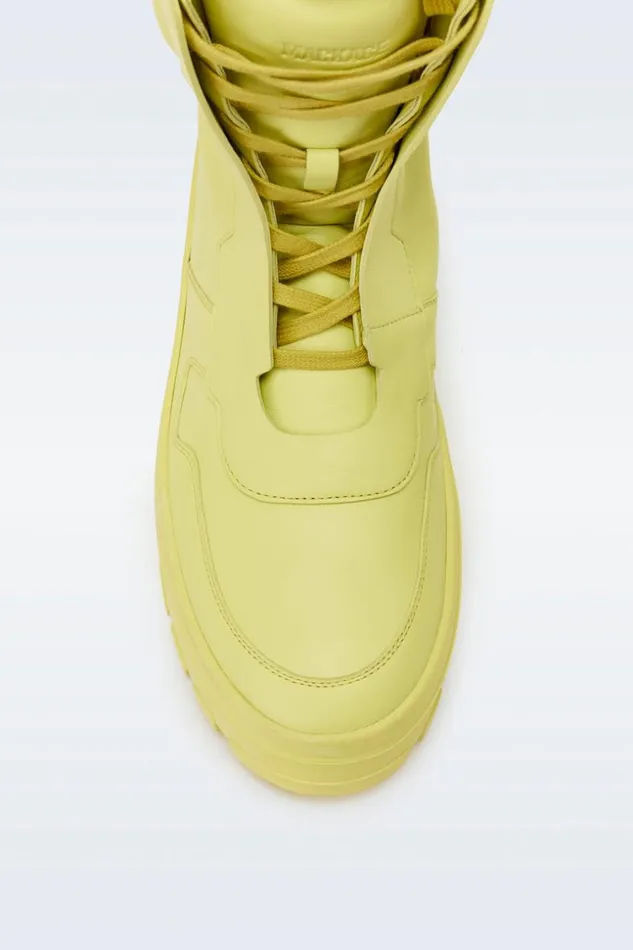 Mackage Leather Lined Boots Men EkonM Leather MidCalf LaceUp Boots Pale Lime