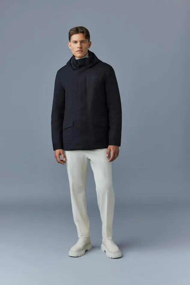Mackage Light Down Jackets Men MorrisCity Light Down Twill Parka Black