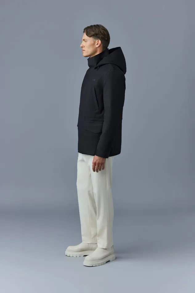 Mackage Light Down Jackets Men MorrisCity Light Down Twill Parka Black