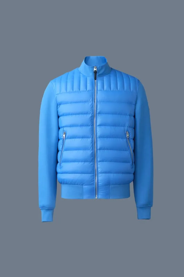 Mackage Light Jackets Men CollinR Nano Down Mixed Media Bomber Jacket Celestial Blue