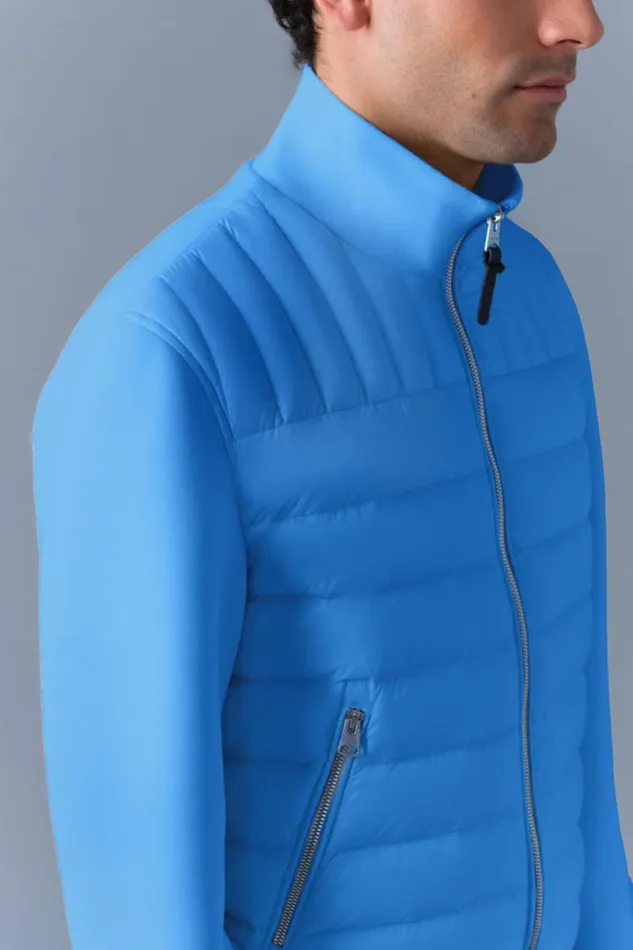 Mackage Light Jackets Men CollinR Nano Down Mixed Media Bomber Jacket Celestial Blue