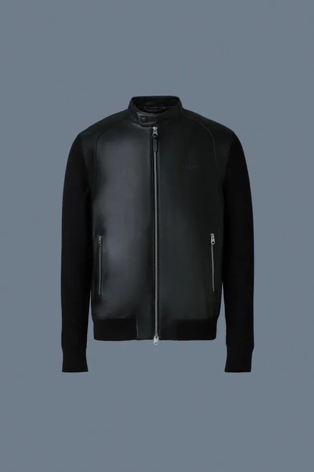 Mackage Light Jackets Men Dominic Knit MixedMedia Jacket Black