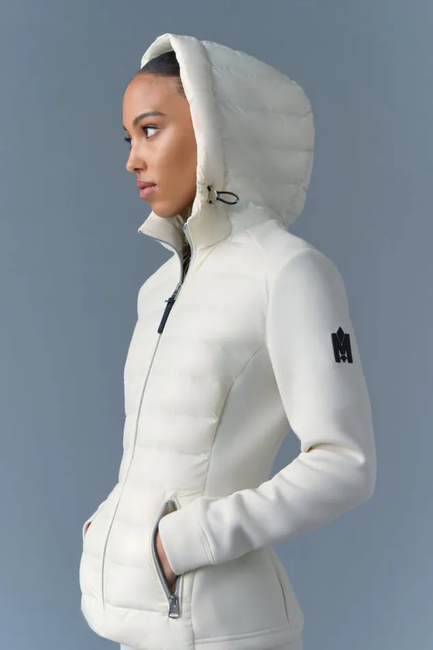 Mackage Light Jackets Women DellaR Hybrid Jacket With Hood Cream