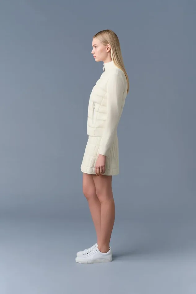 Mackage Light Jackets Women OceaneCity Light Down MixedMedia Jacket Cream