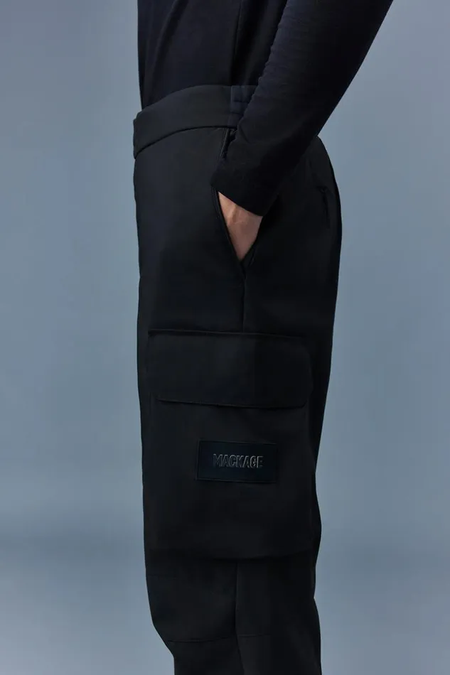 Mackage Pants Men Sean Technical Ski Pants With Articulated Knees Black