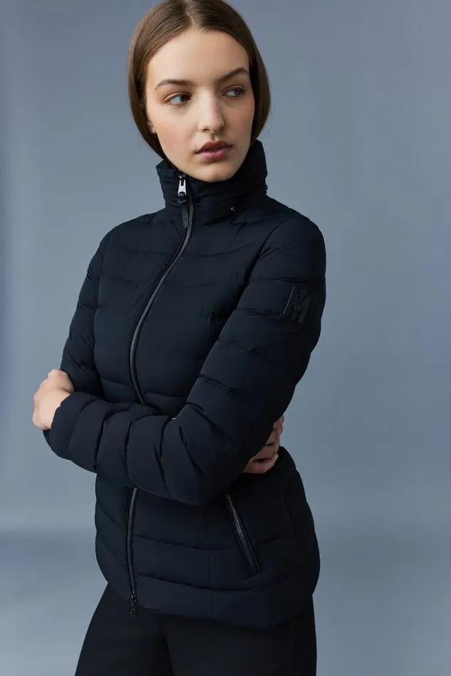 Mackage Puffers Women Michi Agile360 Stretch Light Down Jacket With Hood Black