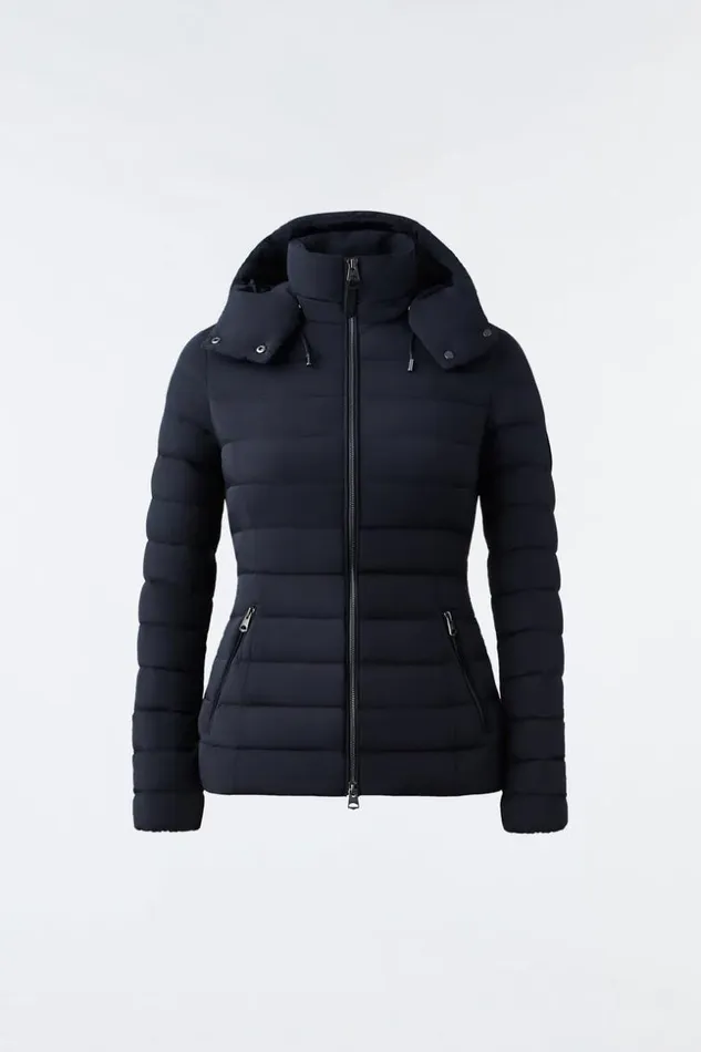Mackage Puffers Women Michi Agile360 Stretch Light Down Jacket With Hood Black