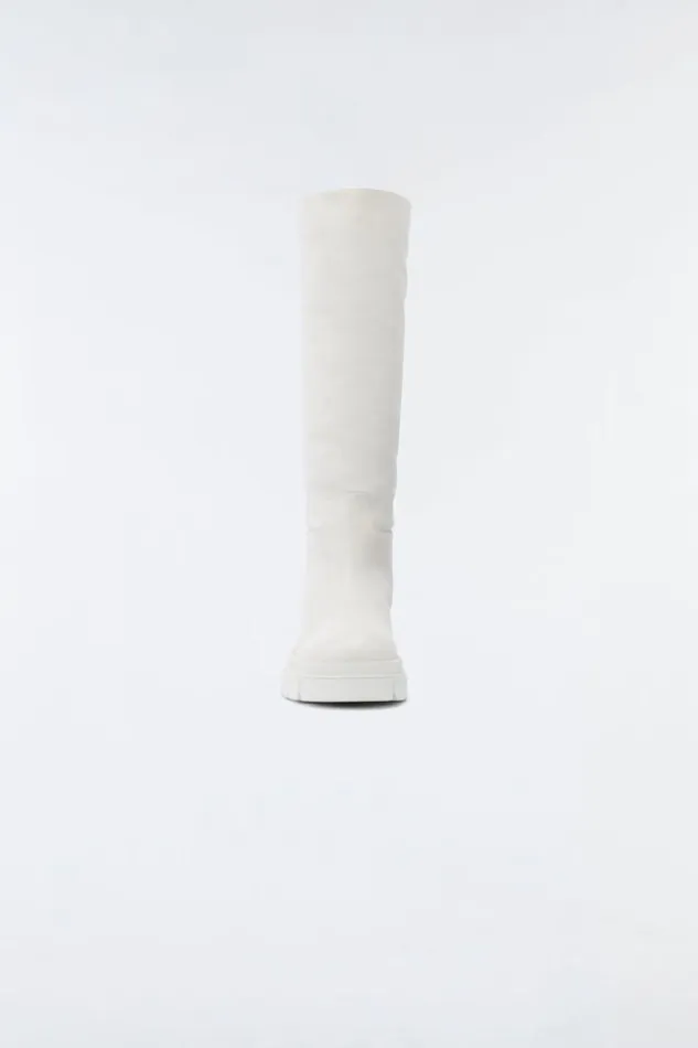 Mackage Winter Boots Women Commander ShearlingLined Lug Sole R Leather Boot For Women Cream