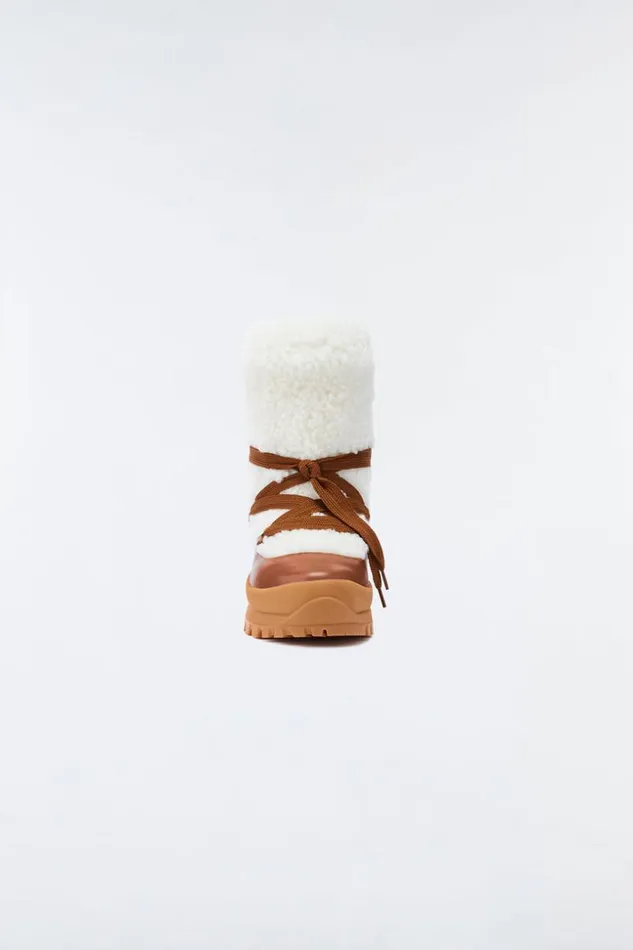 Mackage Winter Boots Women Conquer Shearling Ankle Boot For Women Cream