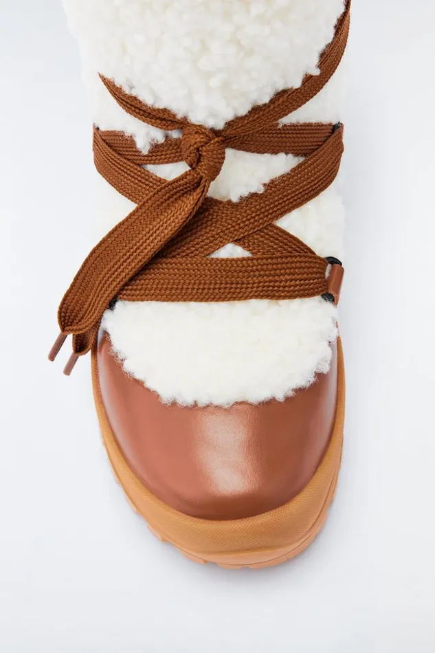 Mackage Winter Boots Women Conquer Shearling Ankle Boot For Women Cream