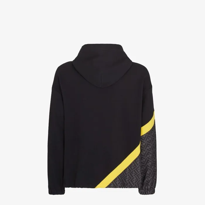 Man Black Jersey Sweatshirt Black Fendi Coordinated Sets