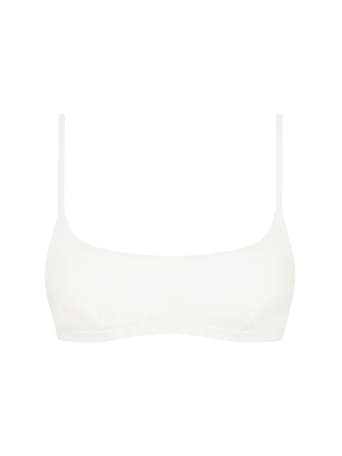 Matteau 8211 Crop Top in Chalk Crinkle Swimwear The UNDONE Women
