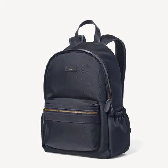 Men039s Backpack Navy Leathertrim Nylon Canvas Men Aspinal Of London Backpacks
