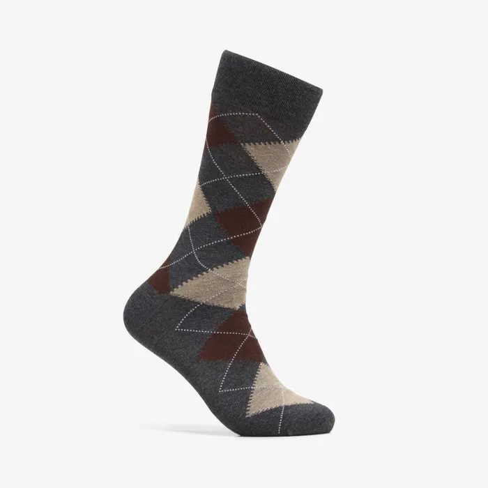 Men Argyle Charcoal Clarks Socks