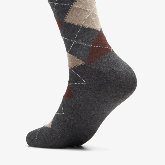 Men Argyle Charcoal Clarks Socks