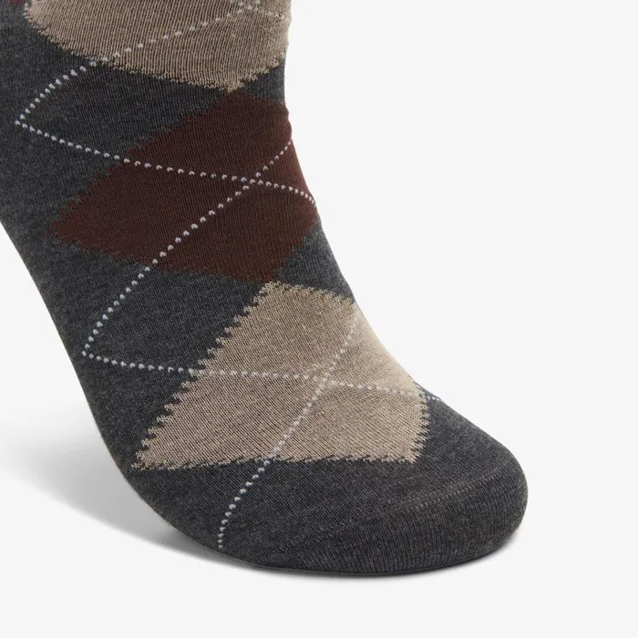 Men Argyle Charcoal Clarks Socks