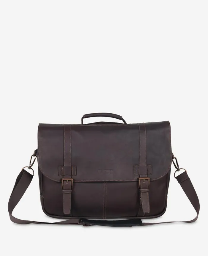 Men Bags and Belts Kenneth Cole Leather 156Inch Double Compartment Flapover Computer Bag Brown Men Bags and Belts Kenneth Cole Leather 156Inch Double Compartment Flapover Computer Bag Brown