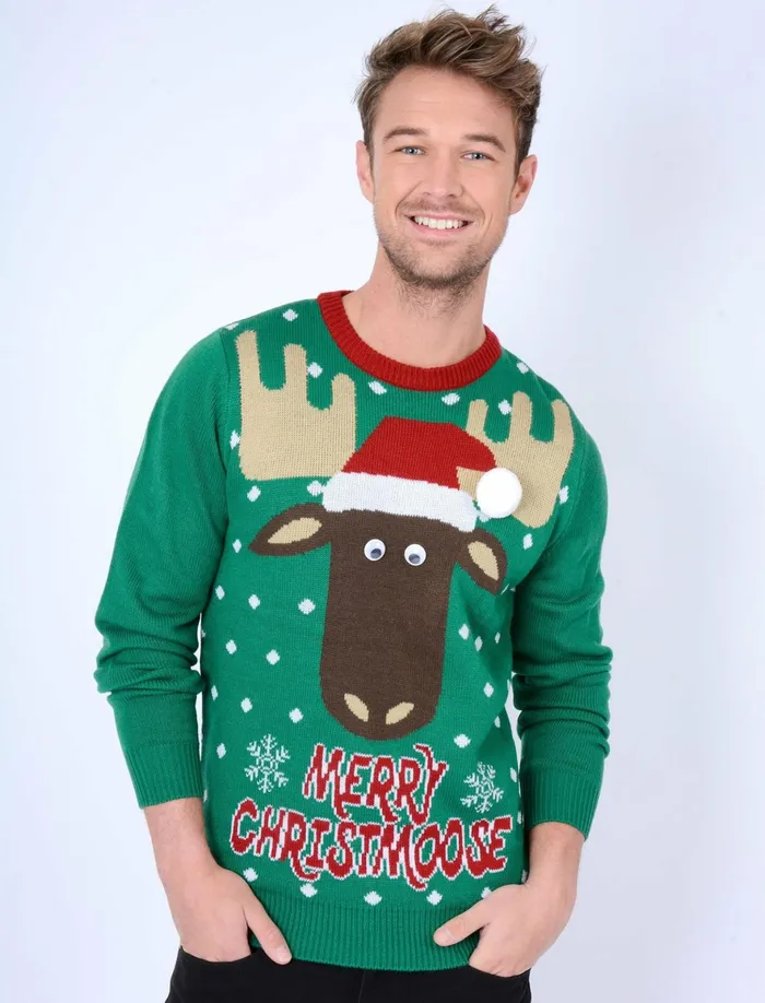 Men Christmas Jumpers Tokyo Laundry Merry Xmoose Novelty Christmas Jumper In Christmas Green Season039S Greetings Green Men Christmas Jumpers Tokyo Laundry Merry Xmoose Novelty Christmas Jumper In Christmas Green Season039S Greetings Green