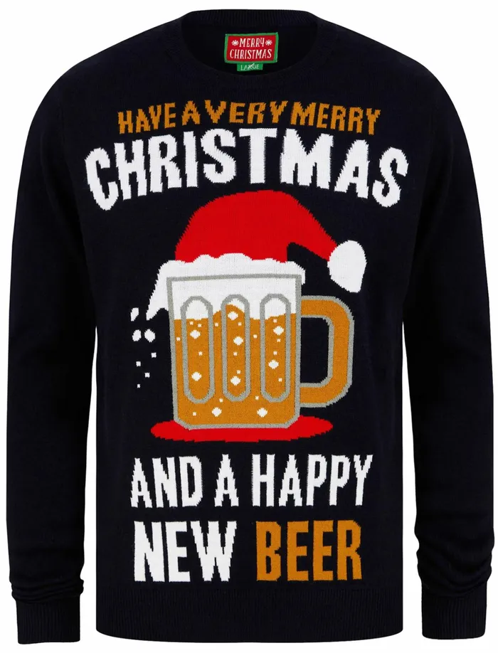 Men Christmas Jumpers Tokyo Laundry Xmas Pint Motif Novelty Christmas Jumper In Ink Merry Christmas Navy Men Christmas Jumpers Tokyo Laundry Xmas Pint Motif Novelty Christmas Jumper In Ink Merry Christmas Navy