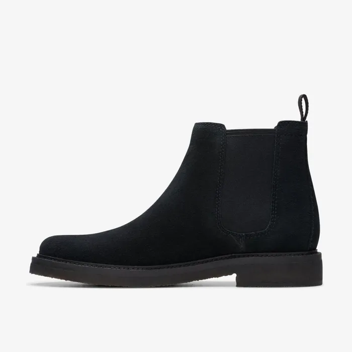Men Clarkdale Easy Black Suede Clarks Dress Shoes