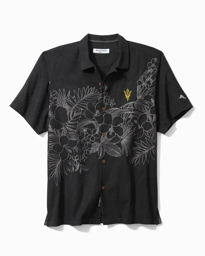 Men Collegiate Game Day Lei IslandZone Camp Shirt Arizonastate Tommy Bahama Shirts
