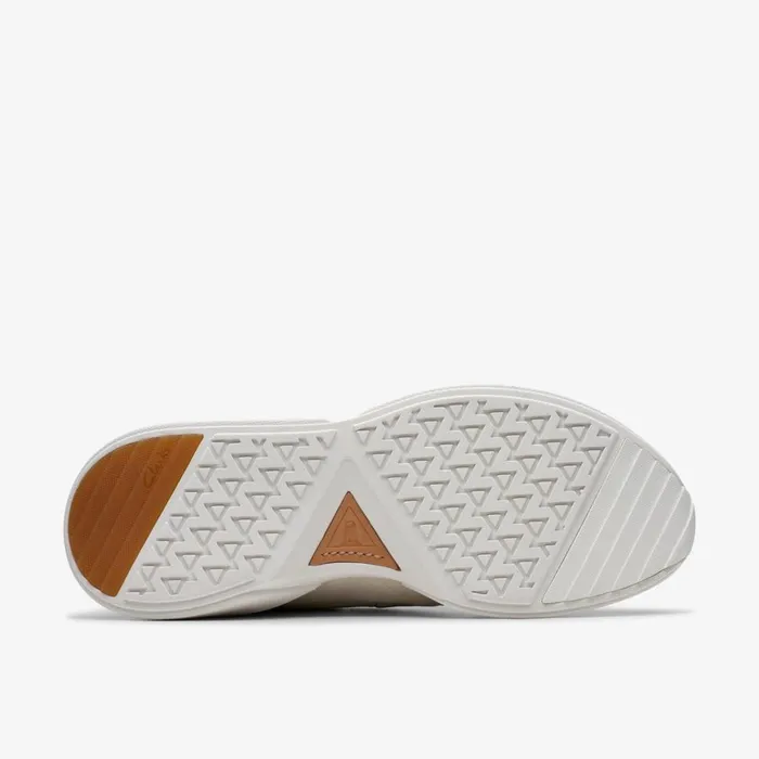 Men Craft Pace White Leather Clarks Sneakers