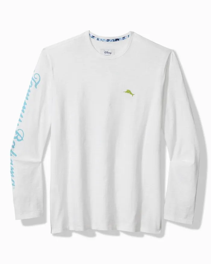 Men Disney Postcard To Paradise LongSleeve Lux TShirt White Tommy Bahama TShirts Men Disney Postcard To Paradise LongSleeve Lux TShirt White Tommy Bahama TShirts