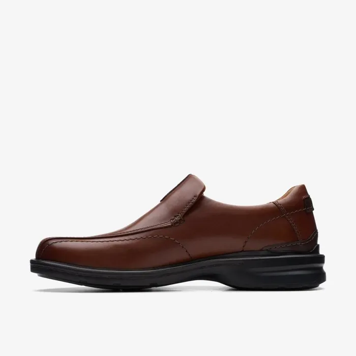 Men Gessler Step Dark Tan Leather Clarks Dress Shoes