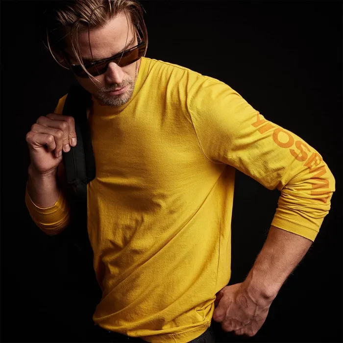 Men Graphics James Perse Canyon Graphic Tee Crocus Yellow